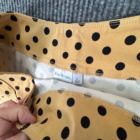 Lot of 2 Kim Rogers Womens L Skirt Polka Dot Plaid Career Casual Office Workwear - Picture 5 of 9